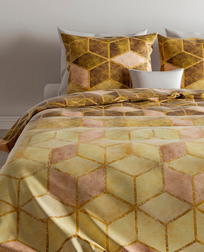 Zo Home Dekbedovertrek Katoen Castaneda - gold