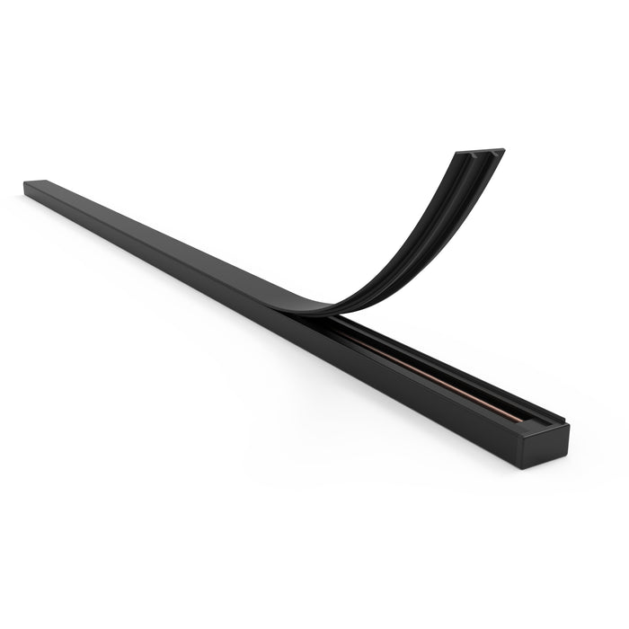 QAZQA Afdekplaat 1-fase rail zwart 87 cm - Iconic