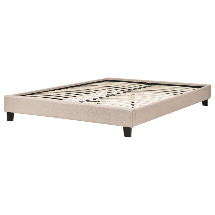 Beliani - ROANNE - Tweepersoonsbed - Beige - 160 x 200 cm - Polyester