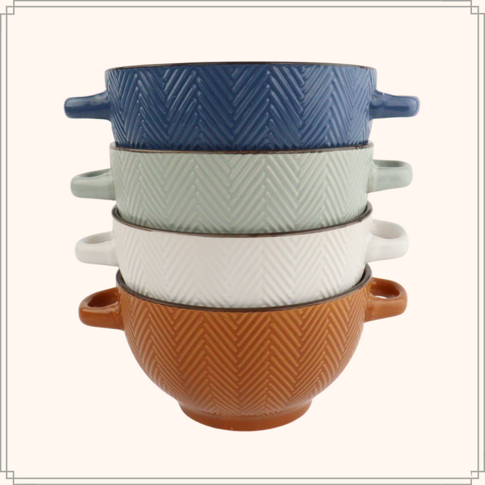 OTIX Soepkommen met Oor Set van 4 Soepbeker Verschillende kleuren S...