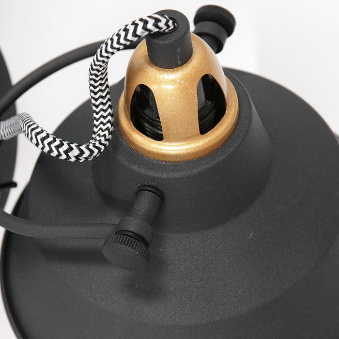 Mexlite - wandlamp - Nove - zwart - metaal - opbouwspot - E14 - 3326ZW