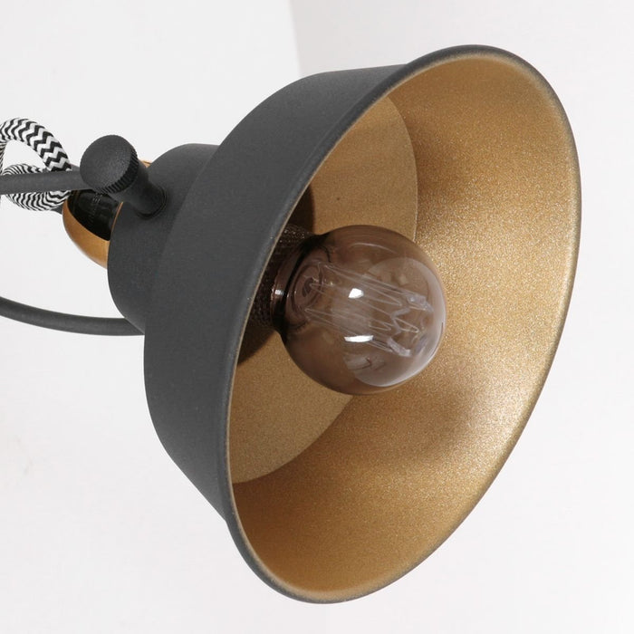 Mexlite - wandlamp - Nove - zwart - metaal - opbouwspot - E14 - 3326ZW