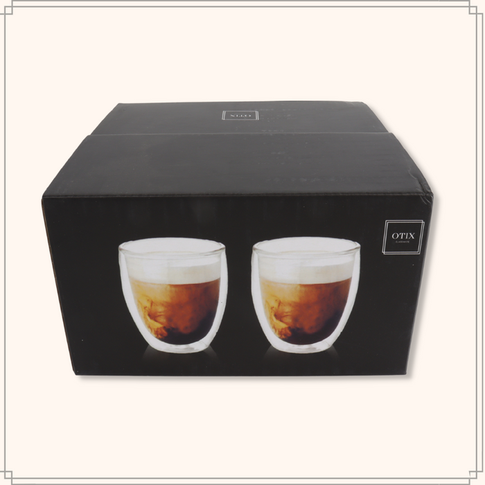 OTIX Dubbelwandige koffieglazen Theeglazen Koffietassen Koffiekopje...