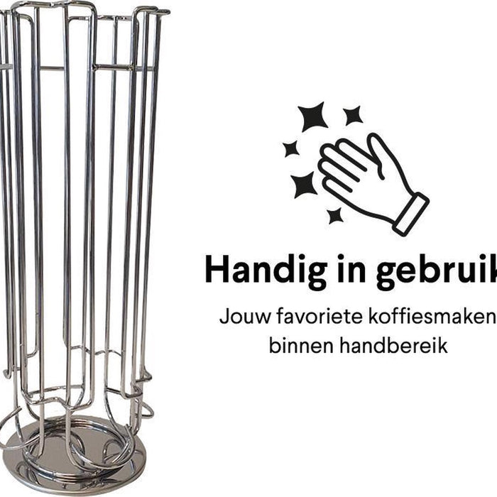 Zindoo capsulehouder - 24 cups - Zilver