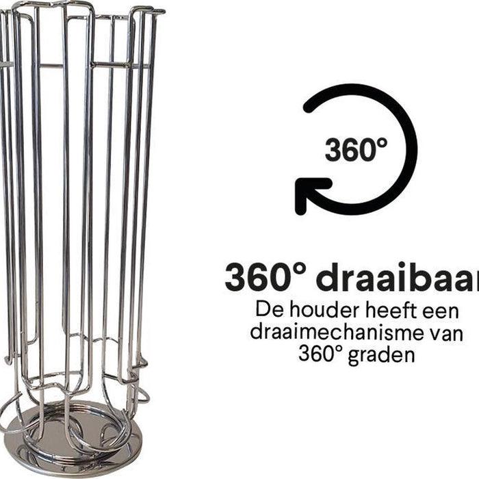 Zindoo capsulehouder - 24 cups - Zilver