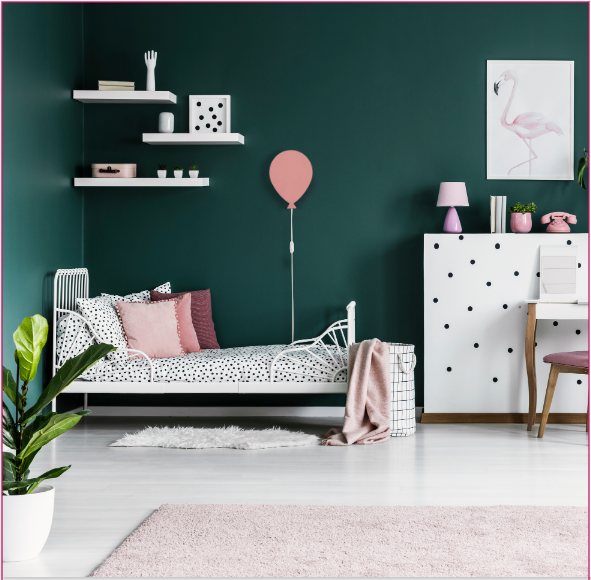 Houten wandlamp kinderkamer | Ballon - terra roze