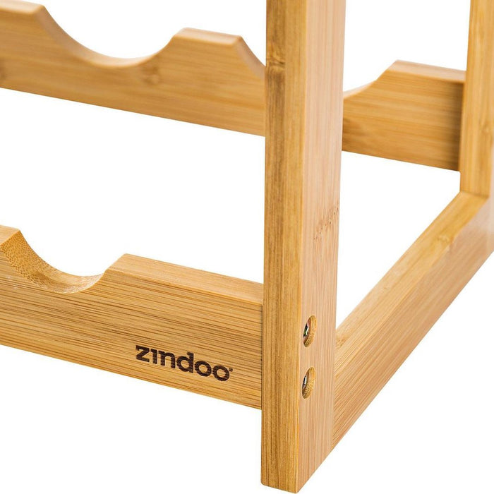 Zindoo bamboe wijnrek voor 8 flessen - FSC Bamboe