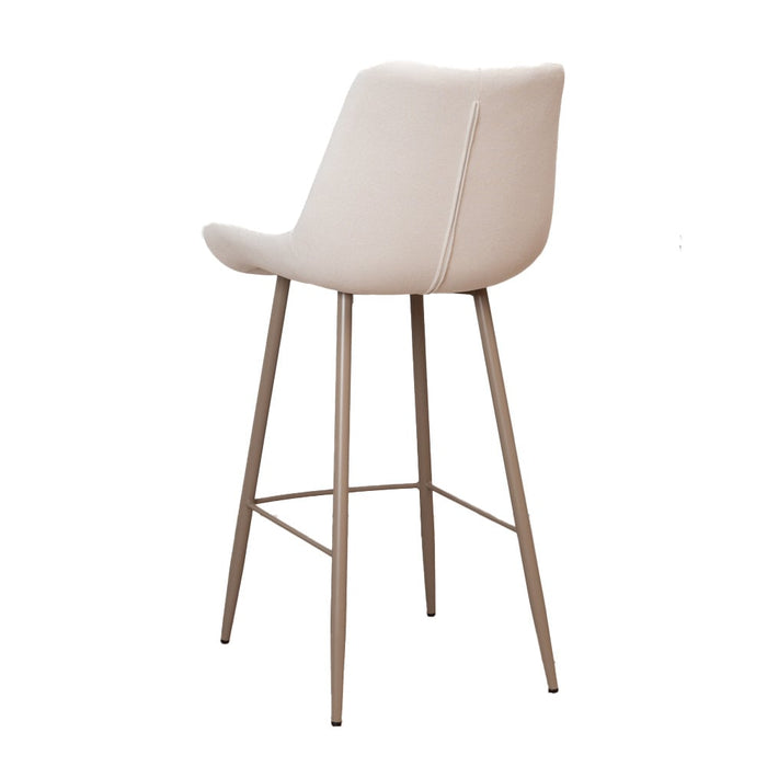 Bronx71 Scandinavische barkruk Maud gerecyclede stof off white 74 cm