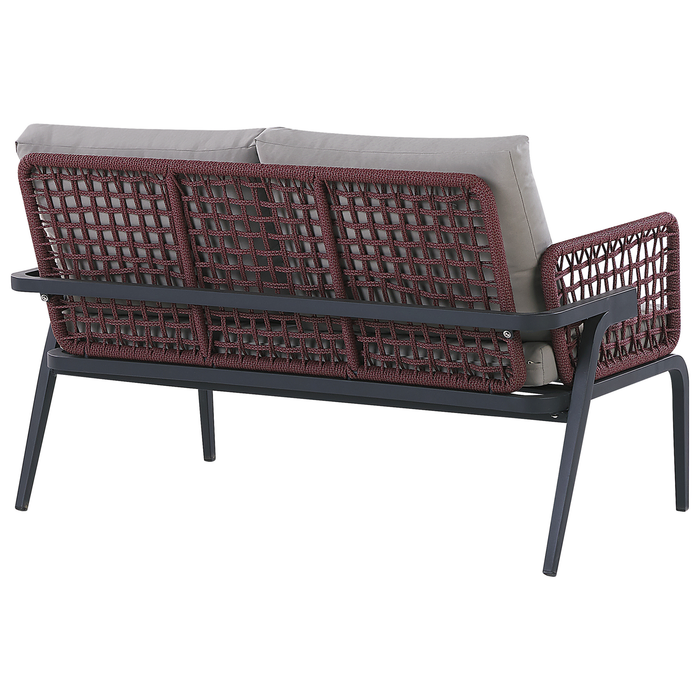 Beliani - SCIACCA - Loungeset voor 4 - Grijs - Aluminium