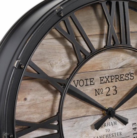 Atmosphera - Vintage wandklok bruin - Diameter 50 cm