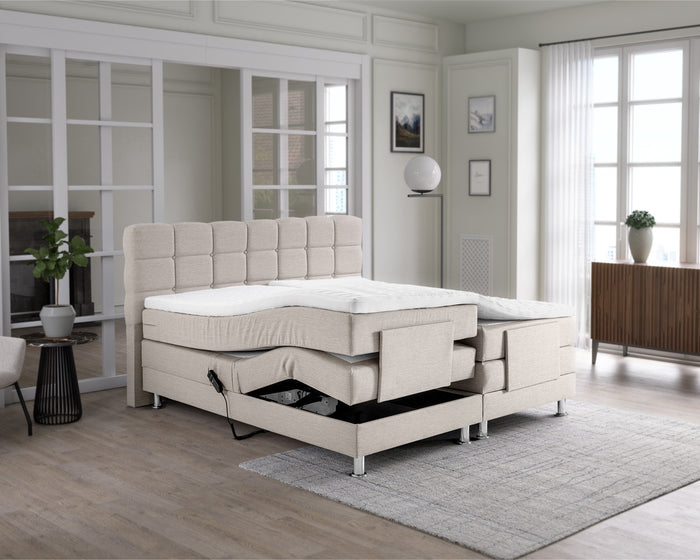 Elektrische Boxspring Arizona Compleet - beige