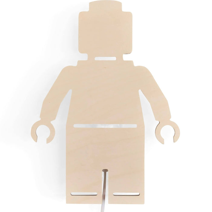 Houten wandlamp kinderkamer | Poppetje - blank