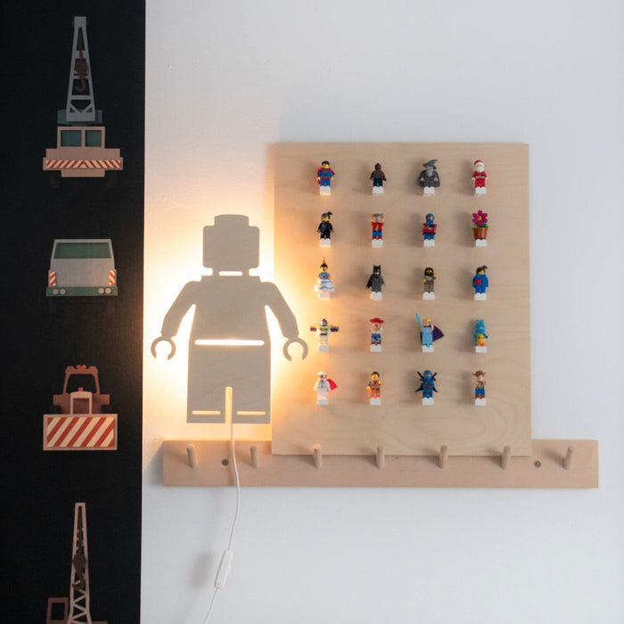 Houten wandlamp kinderkamer | Poppetje - blank