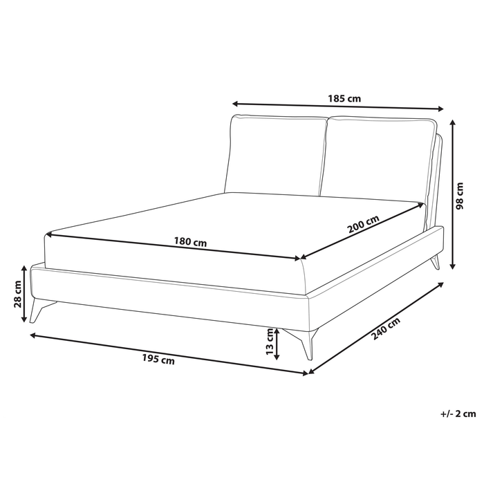 Beliani-MELLE -Tweepersoonsbed-Pastelroze-180 x 200 cm-Fluweel