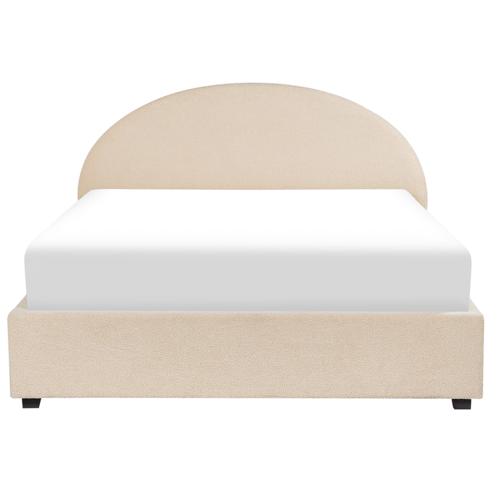 Beliani-VAUCLUSE -Tweepersoonsbed-Beige-180 x 200 cm-Polyester