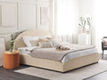 Beliani-VAUCLUSE -Tweepersoonsbed-Beige-180 x 200 cm-Polyester