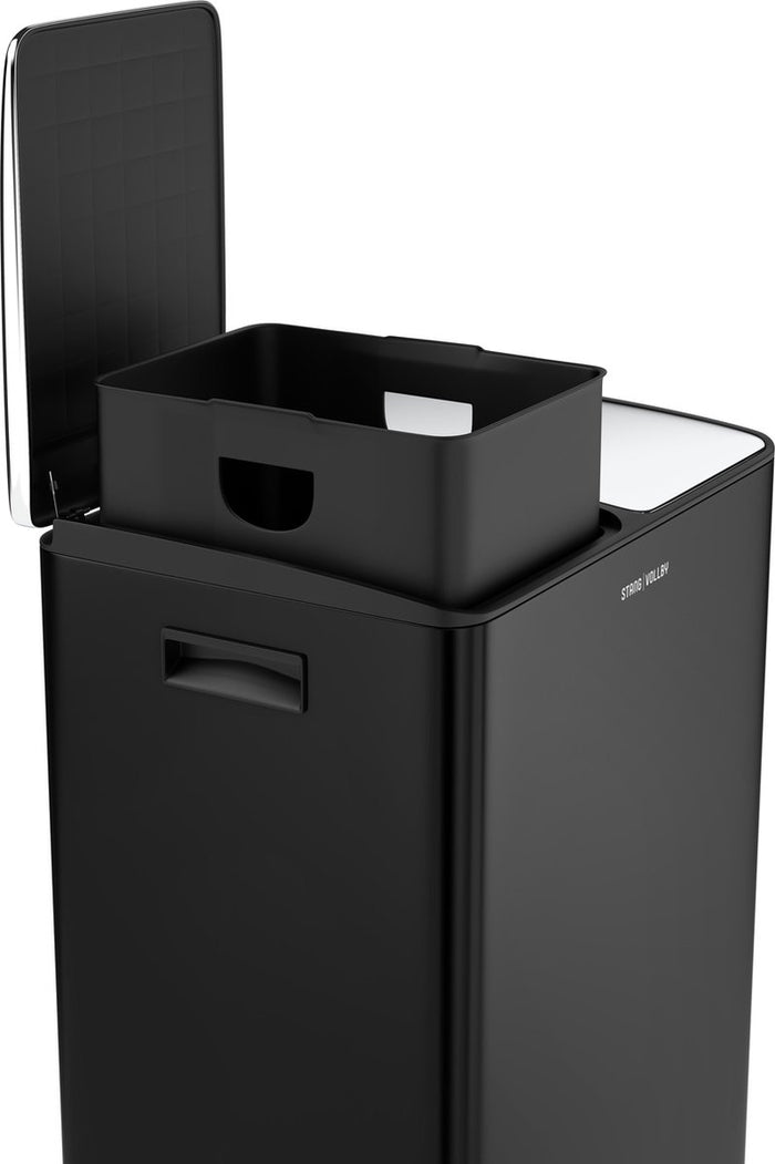 StangVollby Edsbyn pedaalemmer - 60 Liter - 2 vakken - Zwart