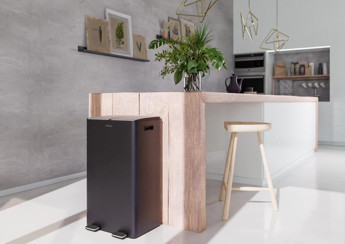 StangVollby Edsbyn pedaalemmer - 60 Liter - 2 vakken - Zwart