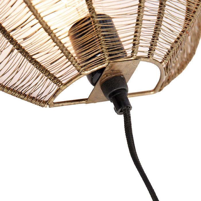 QAZQA Industriële wandlamp brons met zwart - Dong