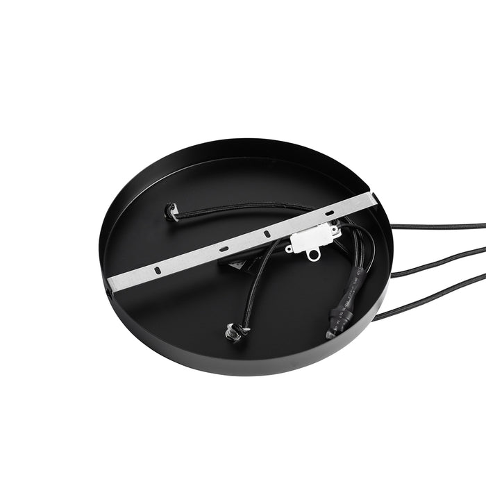 QAZQA Moderne hanglamp zwart met smoke glas 3-lichts - Stavelot