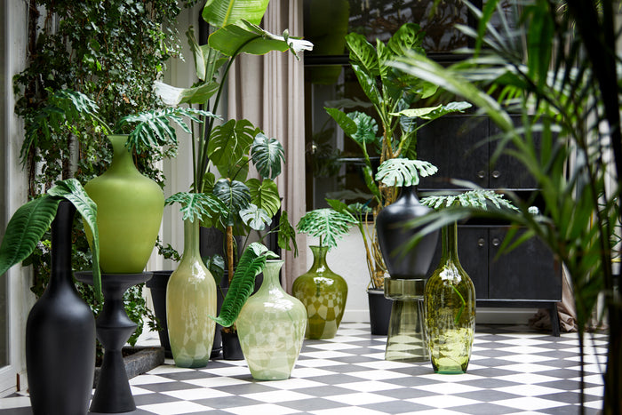 Light & Living - Vaas IMANO - Ø30x100cm - Zwart