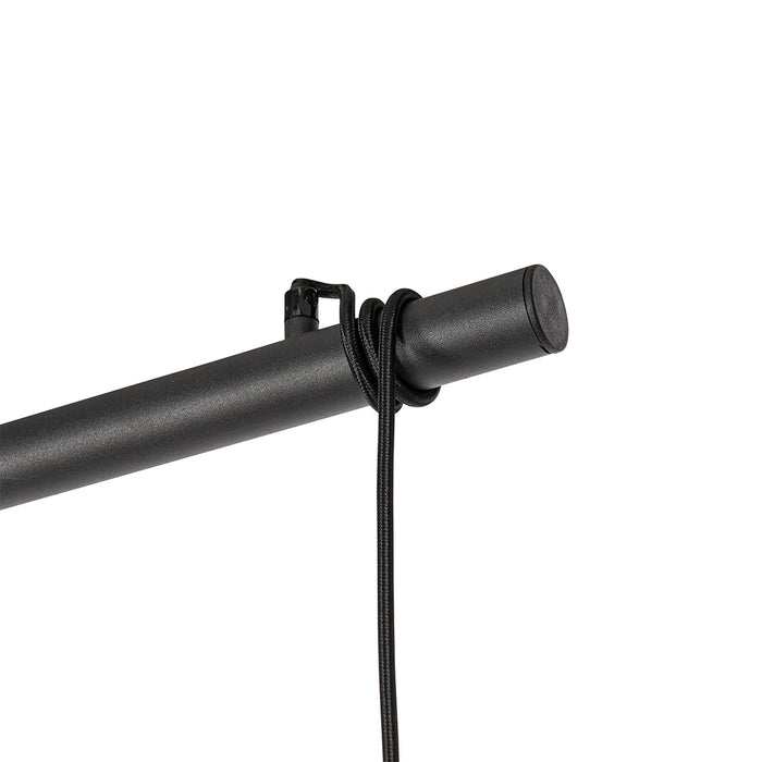 QAZQA Industriële hanglamp zwart 3-lichts - Flor