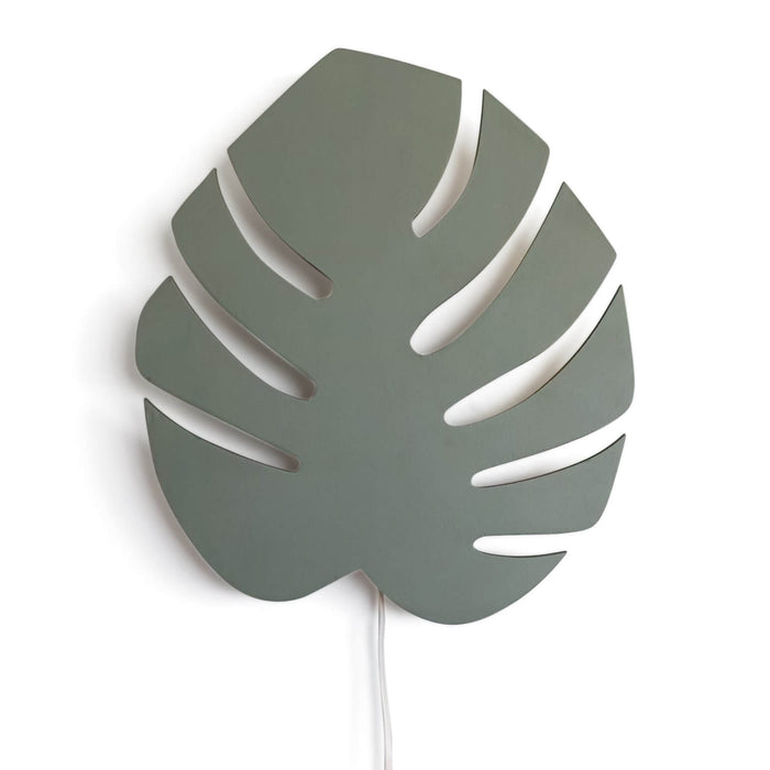 Houten wandlamp kinderkamer | Monstera blad - groen