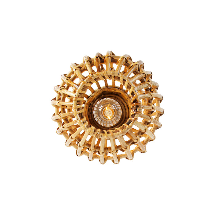 QAZQA Landelijke plafondlamp bamboe 25 cm - Canna