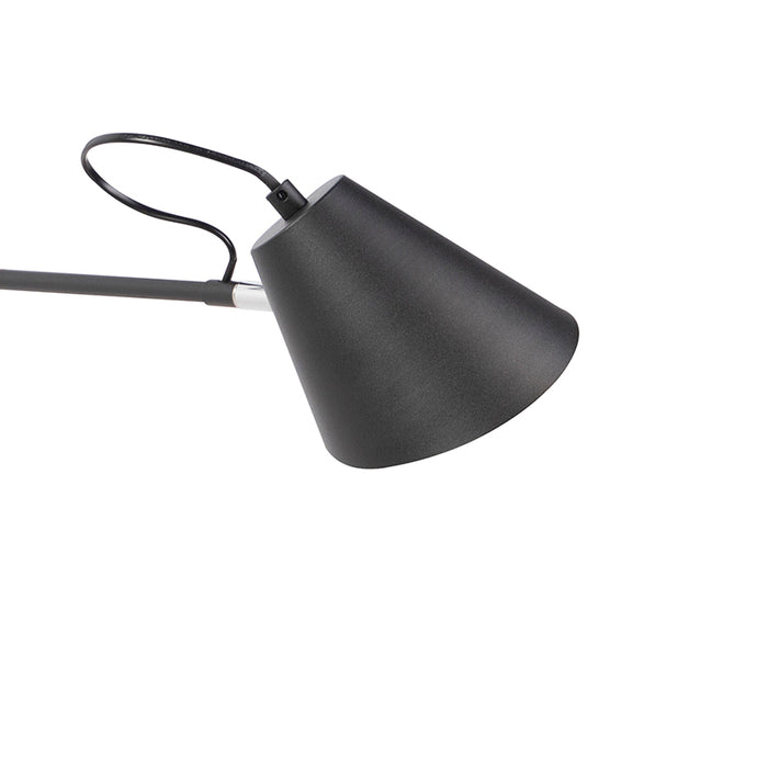 QAZQA Smart wandlamp zwart 2-lichts verstelbaar incl. Wifi A60 - Lune