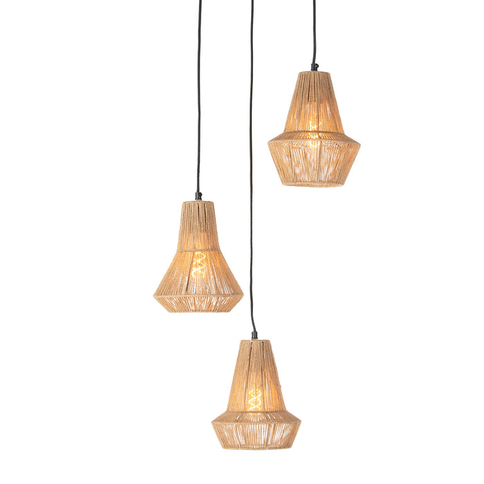 QAZQA Hanglamp jenthe - Naturel - Landelijk - D 40cm
