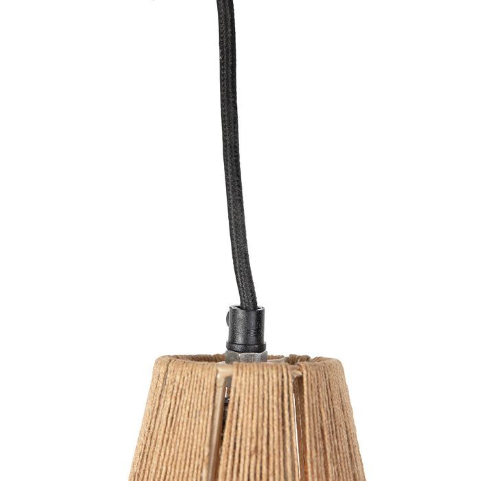 QAZQA Hanglamp jenthe - Naturel - Landelijk - D 40cm