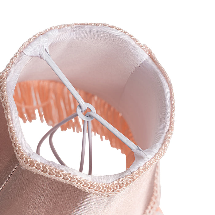 QAZQA Stoffen klemkap roze 12 cm - Granny