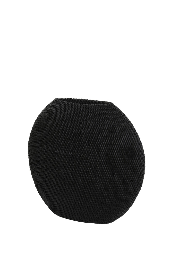 Light&living Vaas deco 40,5x14,5x36,5 cm MASHABA mat zwart