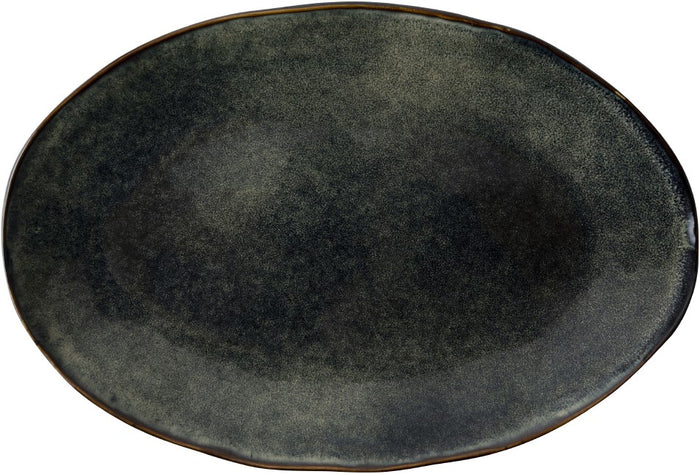 Dutch Rose Ovale schaal 34x23 cm Groen