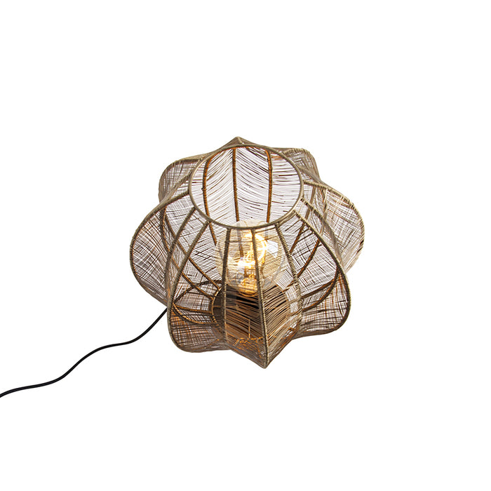 QAZQA Industriële tafellamp brons met zwart - Dong