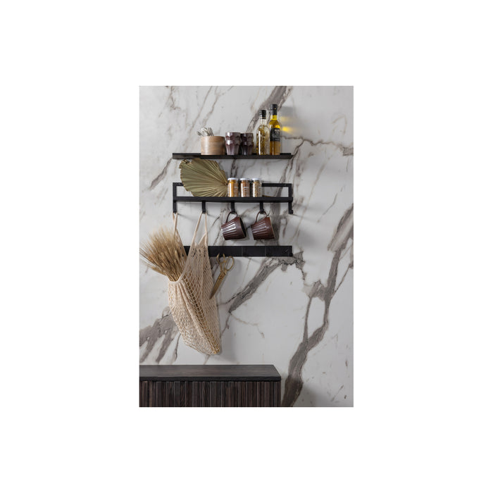 WOOOD Quinn Kapstok 5 Haken Metaal Zwart