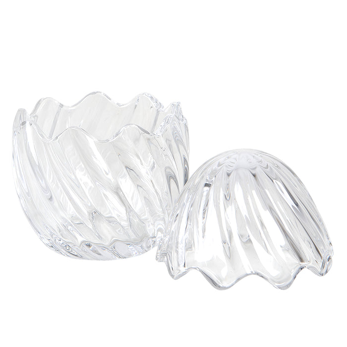 Clayre & Eef Glazen potje Ei Ø 9x12 cm Glas