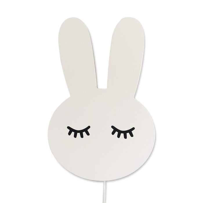 Houten wandlamp kinderkamer | Konijn - wit
