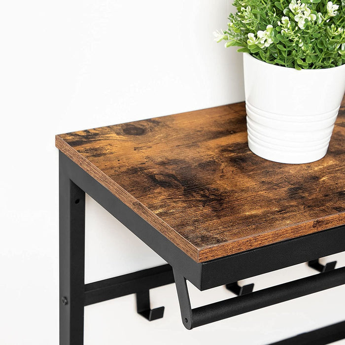 Ylumen Kapstok Wesly B 80 cm H 42 cm bruin zwart