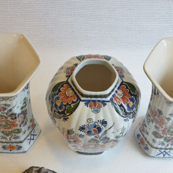 Reliving Deksel Vaas Delft Polychroom