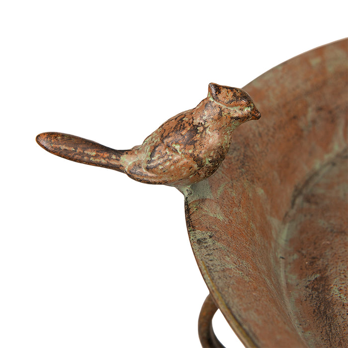 Clayre & Eef Vogelvoederbak 48x42x75 cm Groen Bruin IJzer