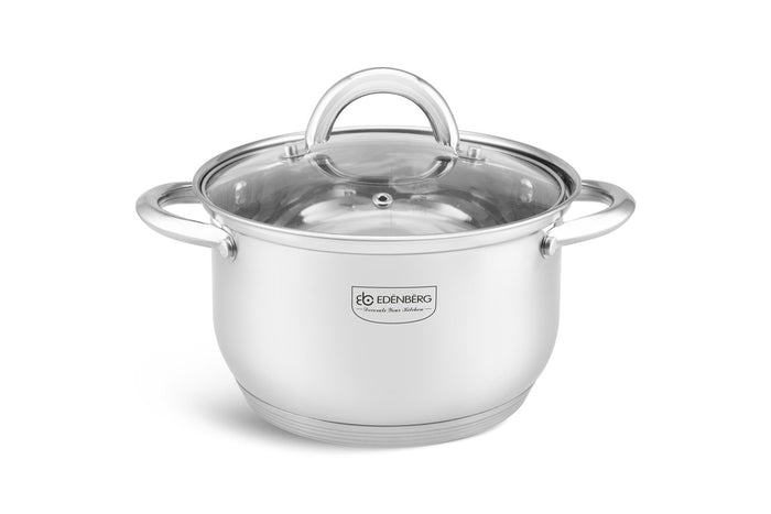 Edenberg Classic Line - Pannenset - RVS - 12 delig - Sandwichbodem