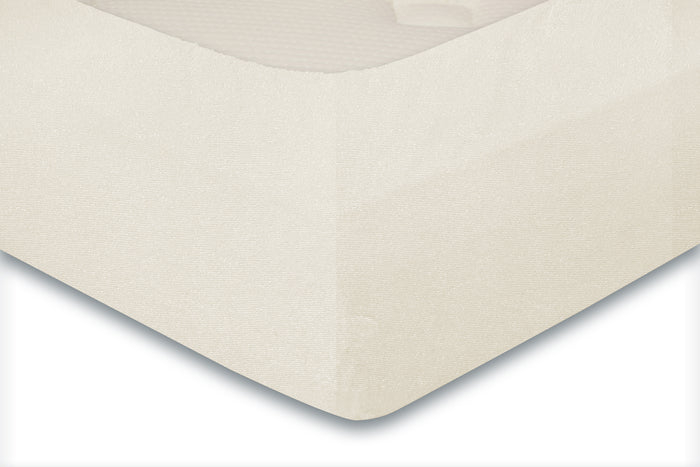 LINNICK Badstof Velours Topper Hoeslaken ivory lits jumeaux