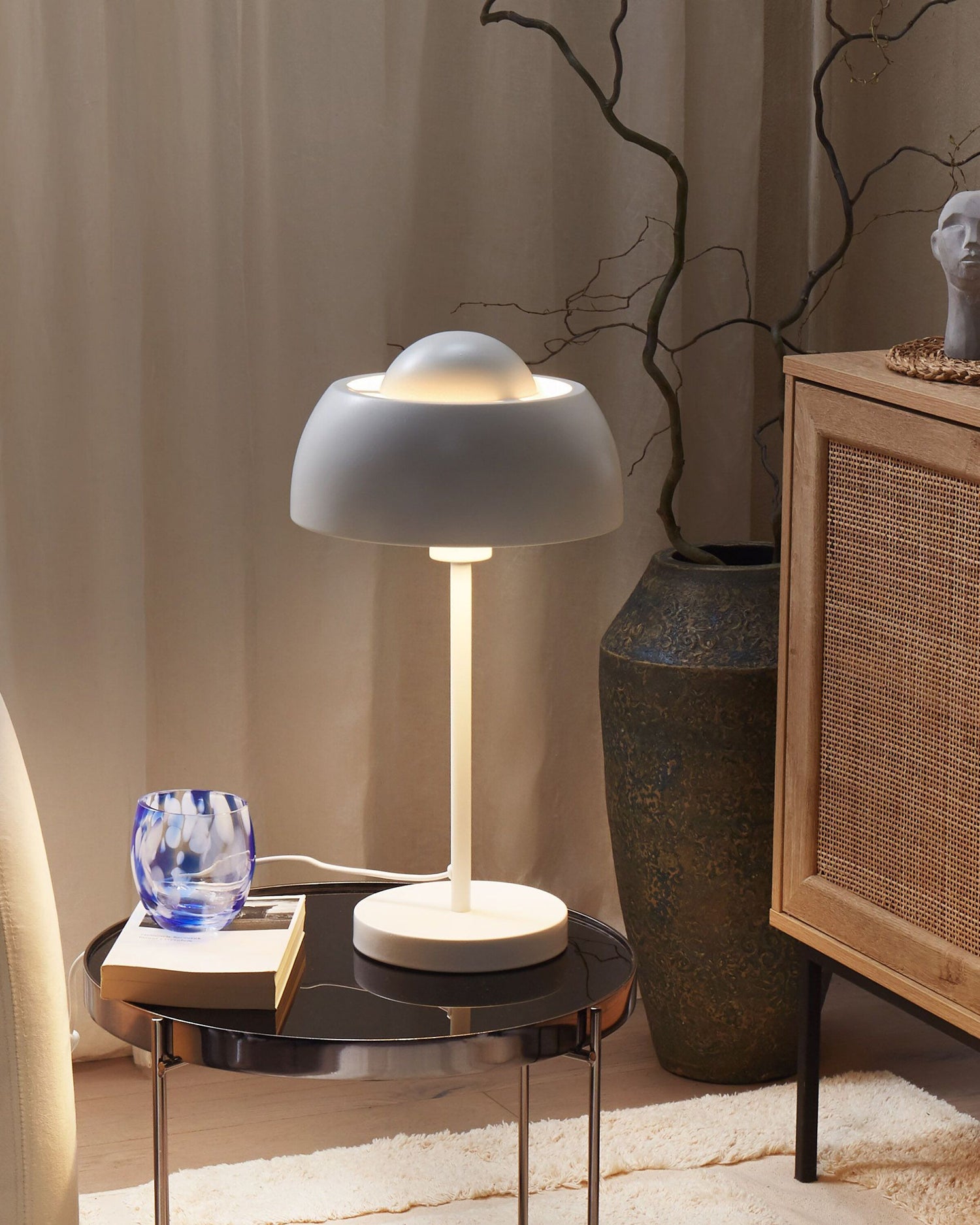 Beliani - SENETTE - Tafellamp - Wit - Metaal