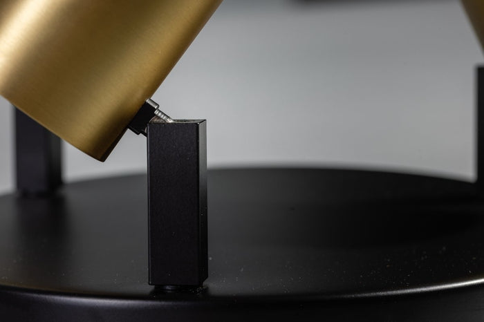 Expo Trading ETH ETH The Common Spot Zwart Mat Goud 2 Lichts Rond incl. GU10