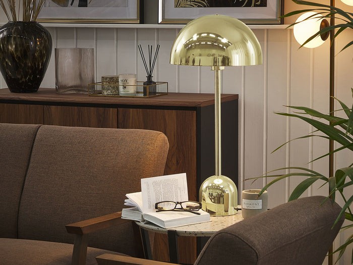 Beliani - MACASIA - Tafellamp - Goud - Metaal