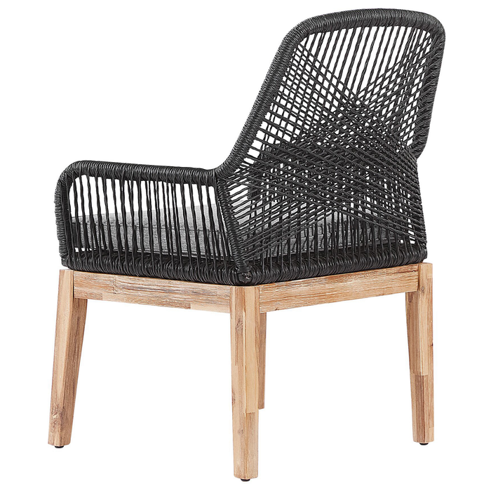 Beliani - OLBIA - Tuinset voor 4 - Grijs|Zwart - Vezelcement