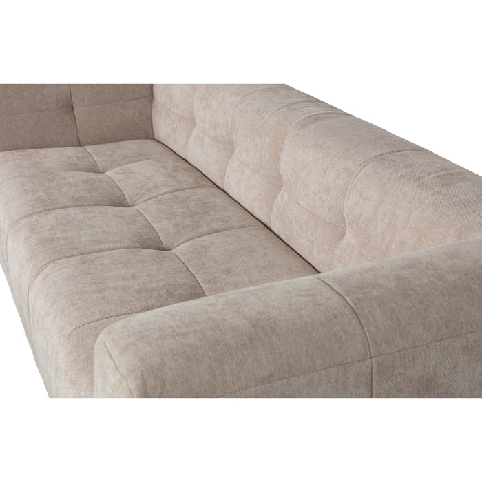 WOOOD Grid 3-Zits Bank - Stof - Zand - 73x230x98