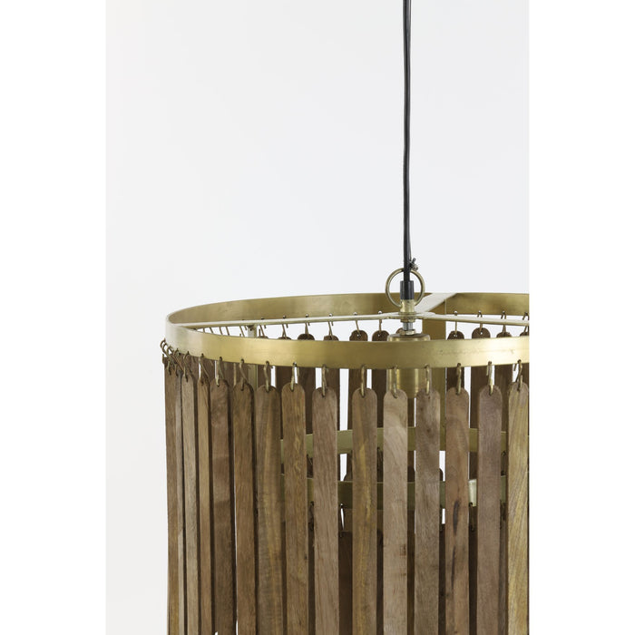 Light&living Hanglamp Ø45x43 cm GULARO hout donker bruin