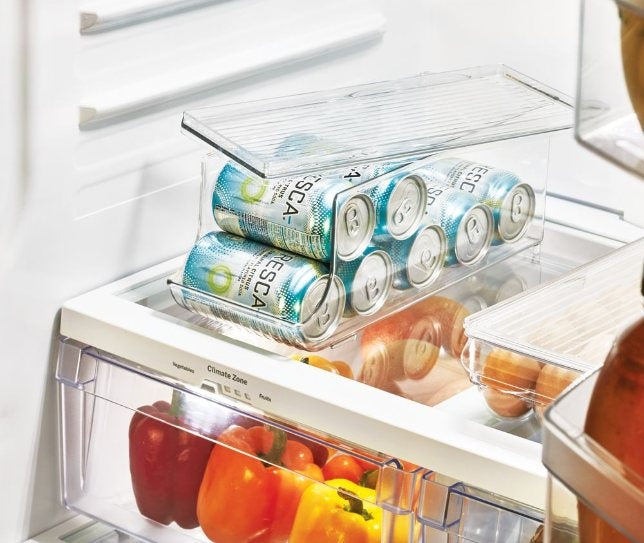 Koelkast Organizer voor Blikjes, Met Deksel, 14.6 x 34.9 x 14.6 cm, Ku